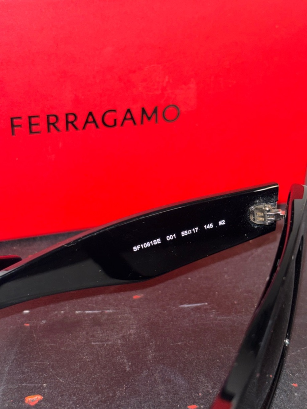 Salvatore Ferragamo SF929SN Black Cateye Sunglasses in Case NWT - Picture 4 of 5